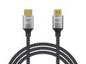 92-681# Przyłącze hdmi-hdmi 8k silver 1,5m plecionka
