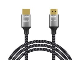 92-681# Przyłącze hdmi-hdmi 8k silver 1,5m plecionka