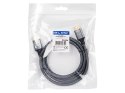 92-681# Przyłącze hdmi-hdmi 8k silver 1,5m plecionka