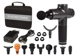 44-341# Pistolet do masażu masażer blow wave 5000 + 10 końcówek + walizka