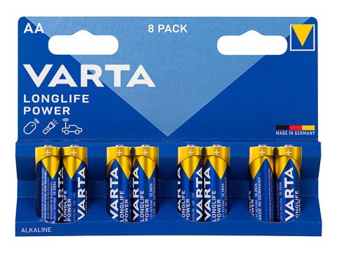 82-647# Bateria alkaliczna aa 1.5 lr6 varta longlife power 8szt.