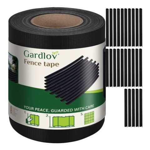 Taśma ogrodzeniowa 19cmx35m 450g/m2 czarna 23698