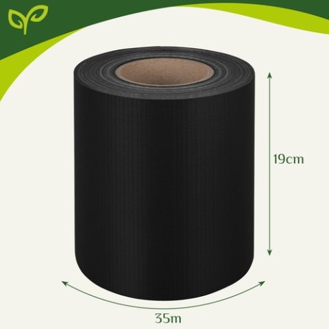 Taśma ogrodzeniowa 19cmx35m 450g/m2 czarna 23698