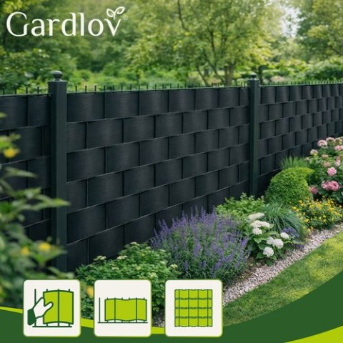 Taśma ogrodzeniowa 19cmx35m 450g/m2 czarna 23698