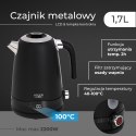 AD 1295 black Czajnik metalowy 1,7l z lcd & regulacją temperatury