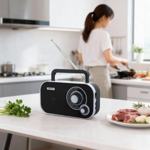 CR 1140 black Radio przenośne fm/am