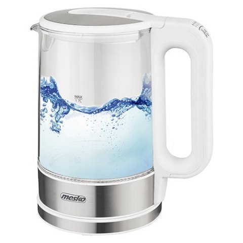 MS 1301 white Czajnik szklany 1,7 l z regulacją temp.