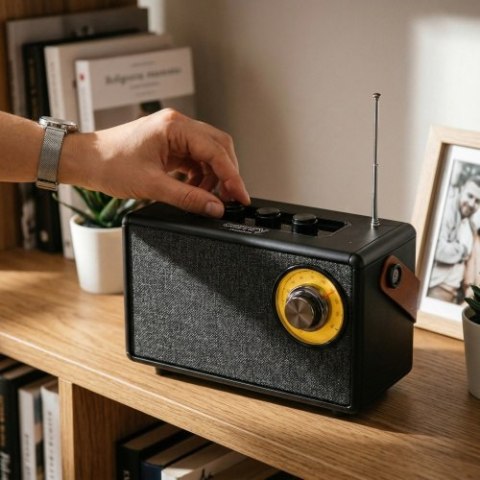 CR 1902 Black Radio fm z bluetooth - usb-c