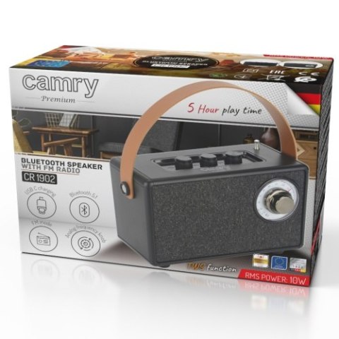 CR 1902 Black Radio fm z bluetooth - usb-c