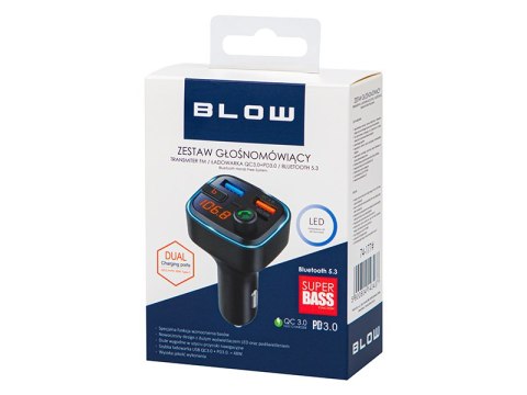 74-177# Transmiter fm blow bluetooth5.3+qc3.0 +pd 30w`