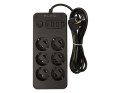 98-210# Przedłużacz sieciowy ps-620 6-gniazd 3xusb 1xusb-c 2m czarny 3x1mm