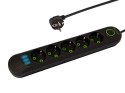 98-226# Przedłużacz sieciowy ps-520 5-gniazd 3xusb 2m czarny 3x1mm