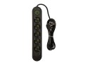 98-226# Przedłużacz sieciowy ps-520 5-gniazd 3xusb 2m czarny 3x1mm
