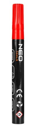 Marker budowlany gruby, 4 kolory, permanentny, wodoodporny, lakierowy, aluminiowy, 4 szt.