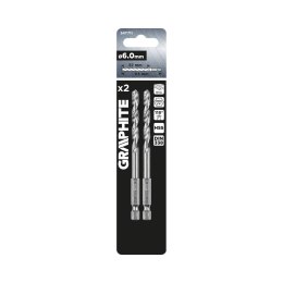 Wiertło do metalu Hex 6.0 mm, 2 szt.
