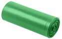 Worki na odpady 120 L, zielone z taśmą, 40 mic, 10 szt.
