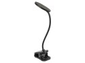44-165# Lampka biurkowa led lb-20 z klipsem czarna`