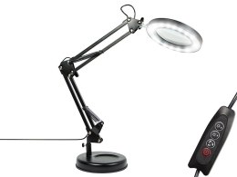 44-169# Lampka biurkowa led lb-23 czarna z lupą
