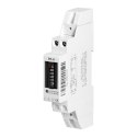 1-fazowy analogowy wskaźnik zużycia energii elektrycznej, 40A, 1 moduł, DIN TH-35mm