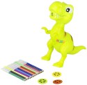 Projektor Dinozaur T-Rex Do Rysowania Malowania 18 Obrazków Pisaki 2w1