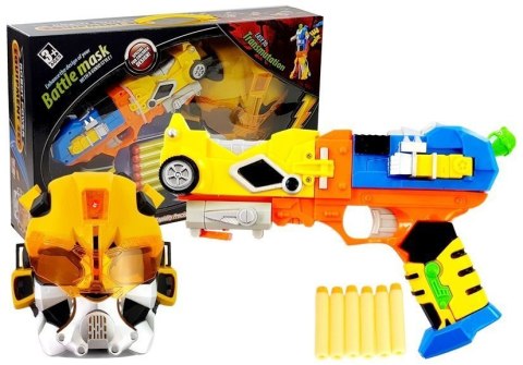 Pistolet na Strzałki Piankowe Robot 2w1 Maska 6 Strzałek