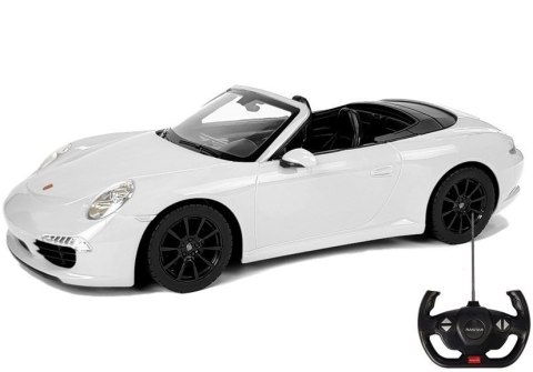 Auto Porsche 911 Carrera S Samochód Zdalnie Sterowane RC Rastar Białe 1:12