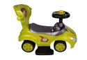 Jeździk z Pchaczem Dla Dzieci Mega Car 3w1 Piszczek Schowek Żółty