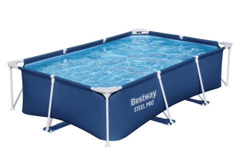Basen Ogrodowy Stelażowy Prostokątny Niebieski 259x170x61 cm Bestway 56403