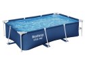 Basen Ogrodowy Stelażowy Prostokątny Niebieski 259x170x61 cm Bestway 56403