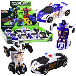 Auto Robot 2w1 Samochód Sportowy Policyjny Napęd Mix