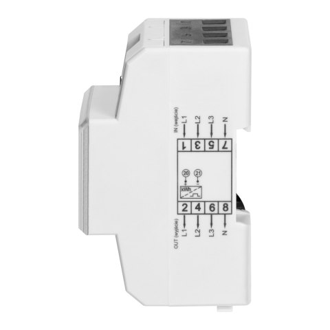 3-fazowy licznik energii elektrycznej, 80A, MID, 4,3 moduły, DIN TH-35mm