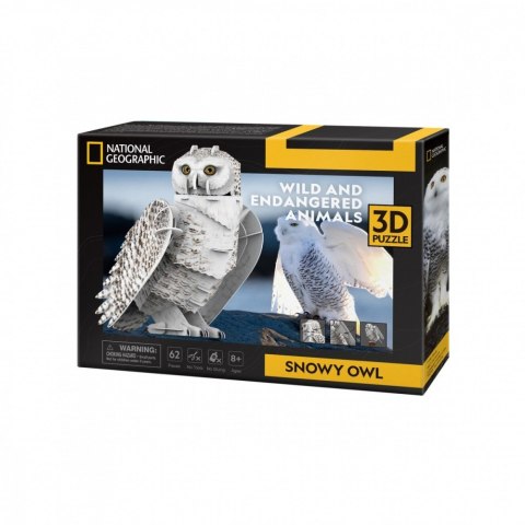 Puzzle 3d puchacz śnieżny