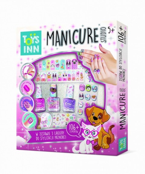 Zestaw manicure studio 3 lakiery zwierzęta