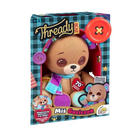 Maskotka interaktywna thready bear miś guziczek