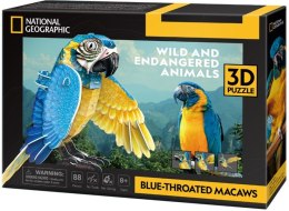 Puzzle 3d 88 elementów ara szafirowa
