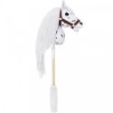 Koń na kiju hobby horse hoppihorse a3 leopard - biały, maść tarantowata