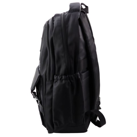 Plecak Miejski Szkolny 6 Kieszeni Back Up Czarny 23L 46cm