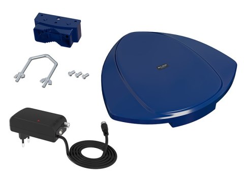 21-055# Antena dvb-t connect 8k aktywna zewnętrzna niebieska
