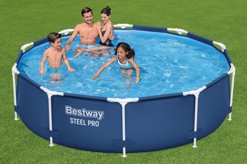Basen Ogrodowy Stelażowy 305 x 76 cm Niebieski Klasyczny Bestway 56677