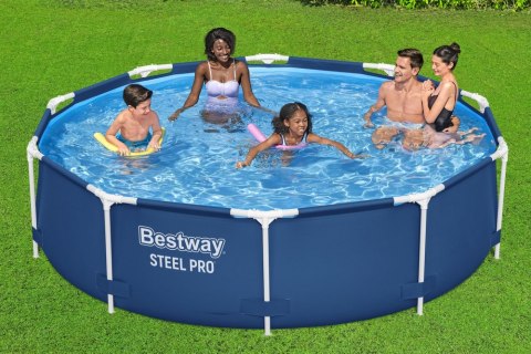 Basen Ogrodowy Stelażowy 305 x 76 cm Niebieski Klasyczny Bestway 56677