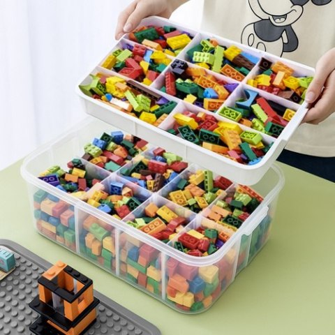 Pudełko na klocki- 2 poziomy Kruzzel 25756