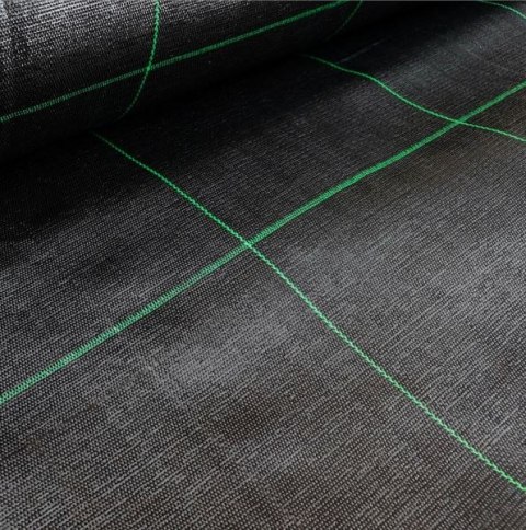 Agrotkanina Czarna 160cm x 50m UV 90g Antychwastowa Agrowłóknina + Kotwy