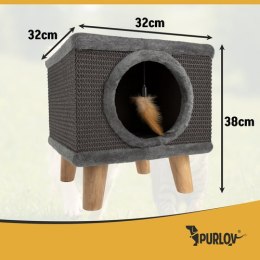 Domek z legowiskiem dla kota Purlov 26215