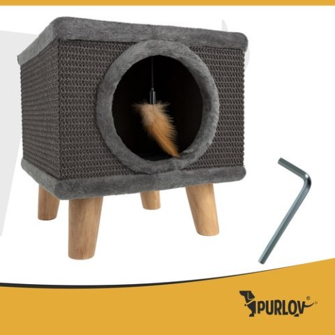 Domek z legowiskiem dla kota Purlov 26215
