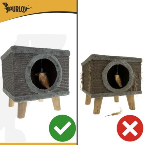 Domek z legowiskiem dla kota Purlov 26215
