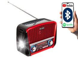 77-556# Radio przenośne analogowe am/fm bt blow ra17 solarne czerwone