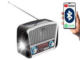 77-557# Radio przenośne analogowe am/fm bt blow ra17 solarne srebrne