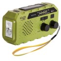 AD 1197 Green Radio solarne z korbką ręczną
