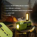 AD 1197 Green Radio solarne z korbką ręczną