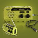 AD 1197 Green Radio solarne z korbką ręczną